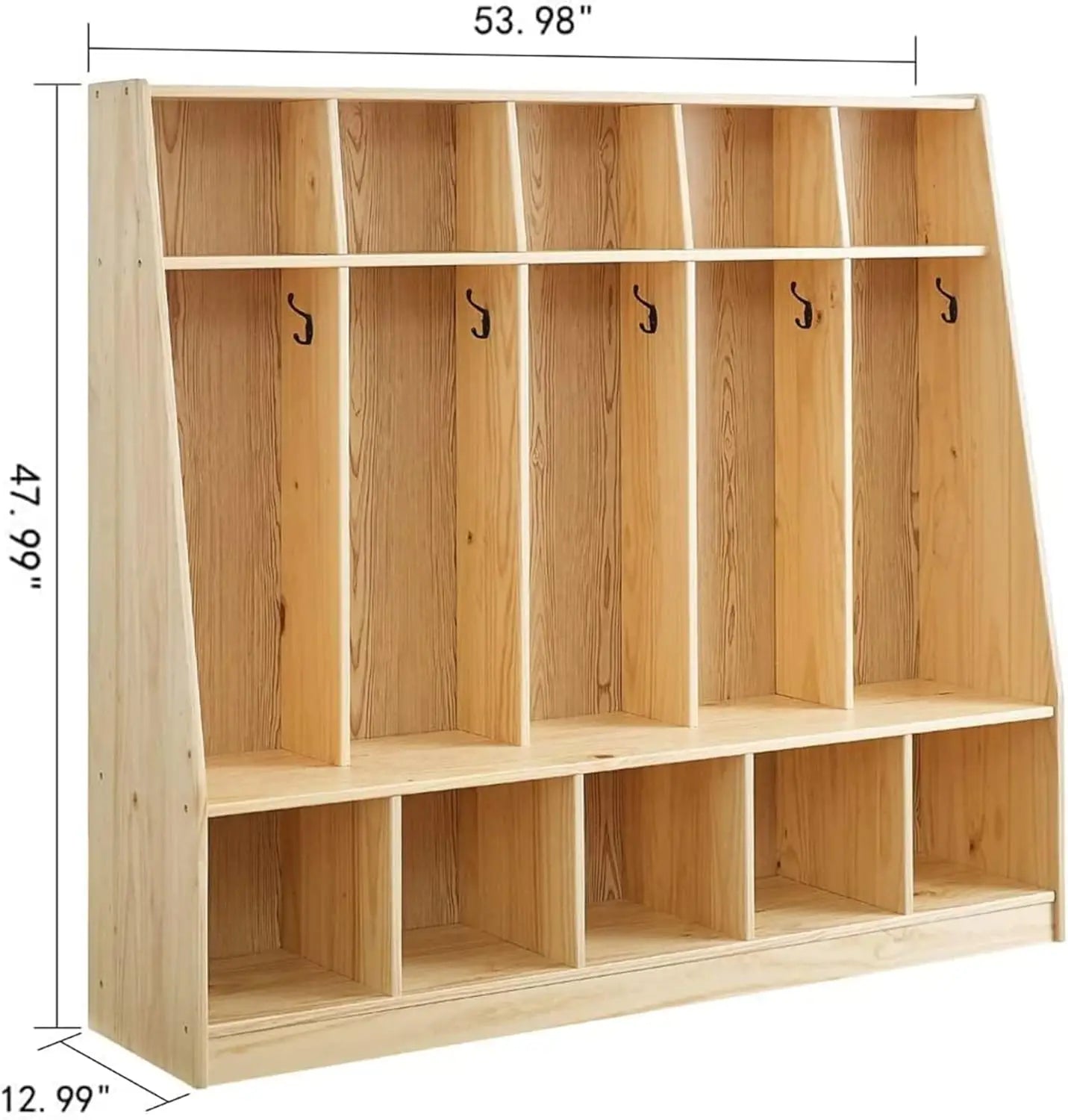 5-Section Classroom Coat Locker W/Storage
