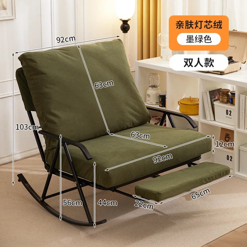 Kawaii Rocking Chair Single European Armchair Lazy Chair Floor Daybed Single Divani Da Soggiorno Home Furniture