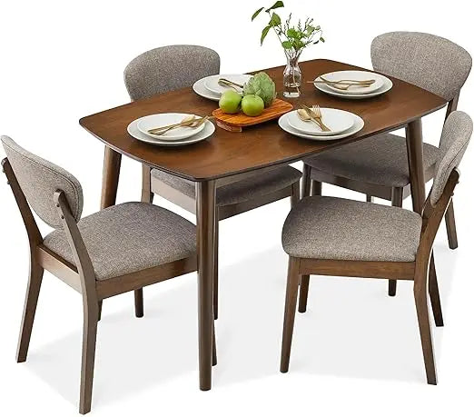 5-Piece Dining Set, W/ 4, Padded Seats & Backrests