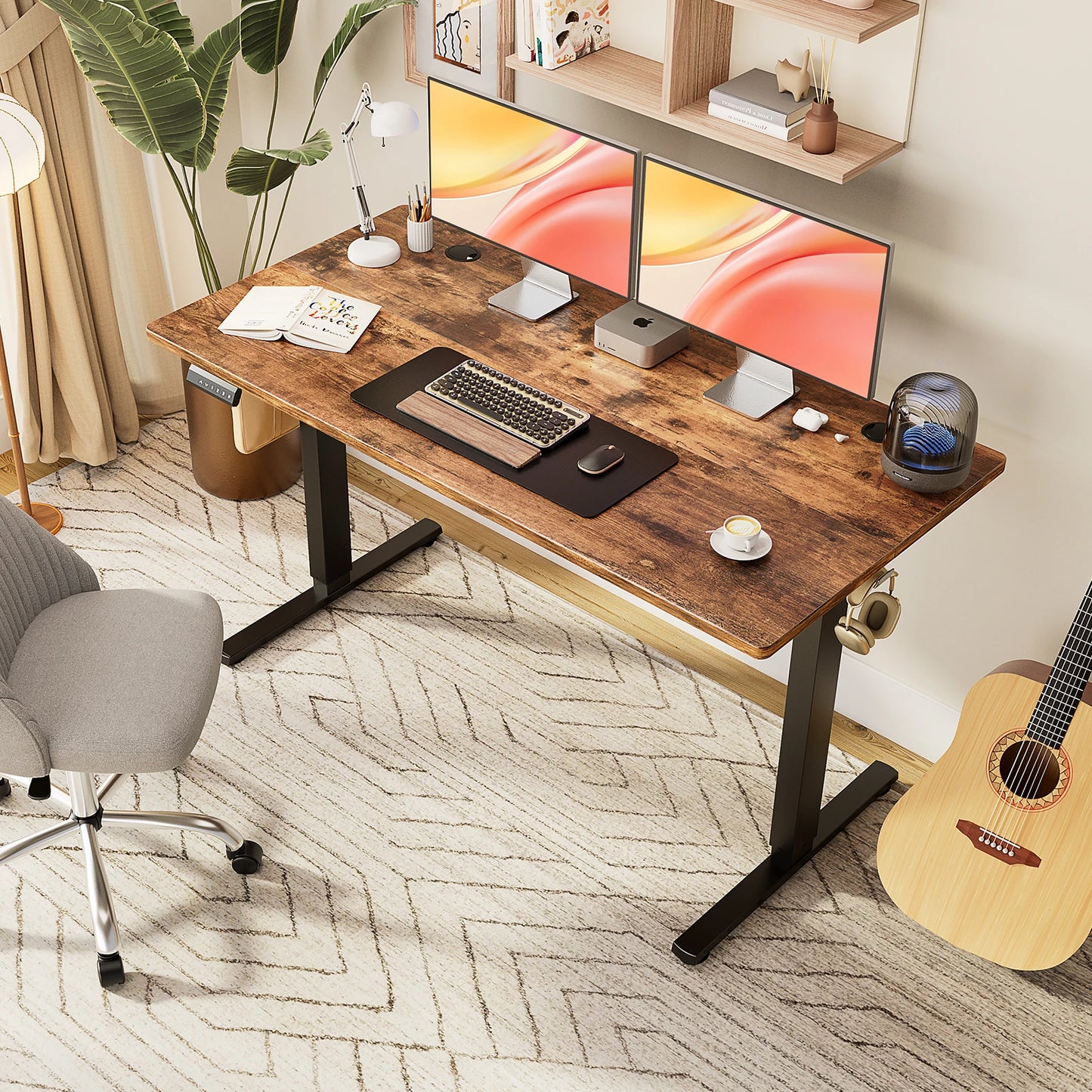 JHK Electric Standing Desk Height Adjustable 55x24 Workstation, Ergonomic