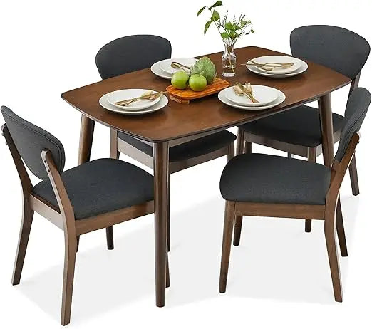 5-Piece Dining Set, W/ 4, Padded Seats & Backrests
