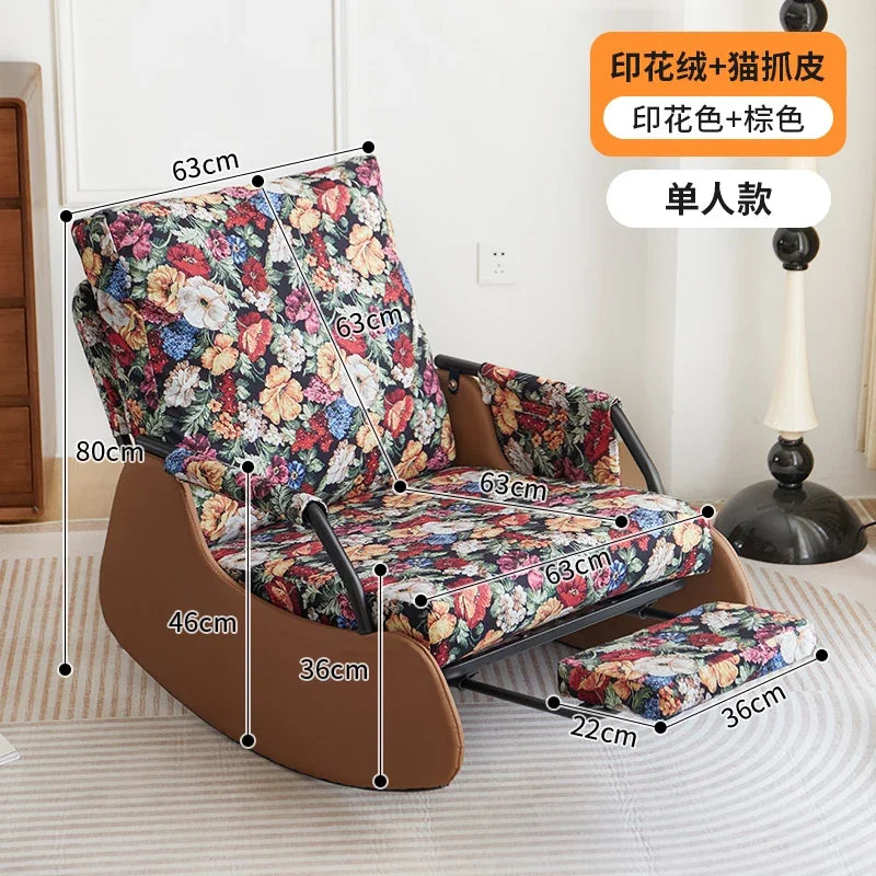 Kawaii Rocking Chair Single European Armchair Lazy Chair Floor Daybed Single Divani Da Soggiorno Home Furniture
