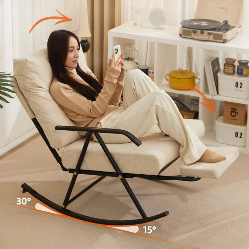 Kawaii Rocking Chair Single European Armchair Lazy Chair Floor Daybed Single Divani Da Soggiorno Home Furniture