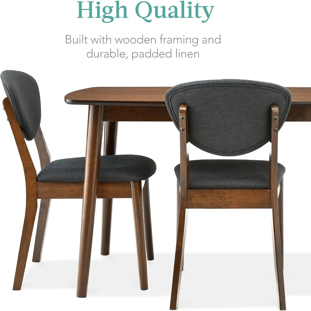 5-Piece Dining Set, W/ 4, Padded Seats & Backrests