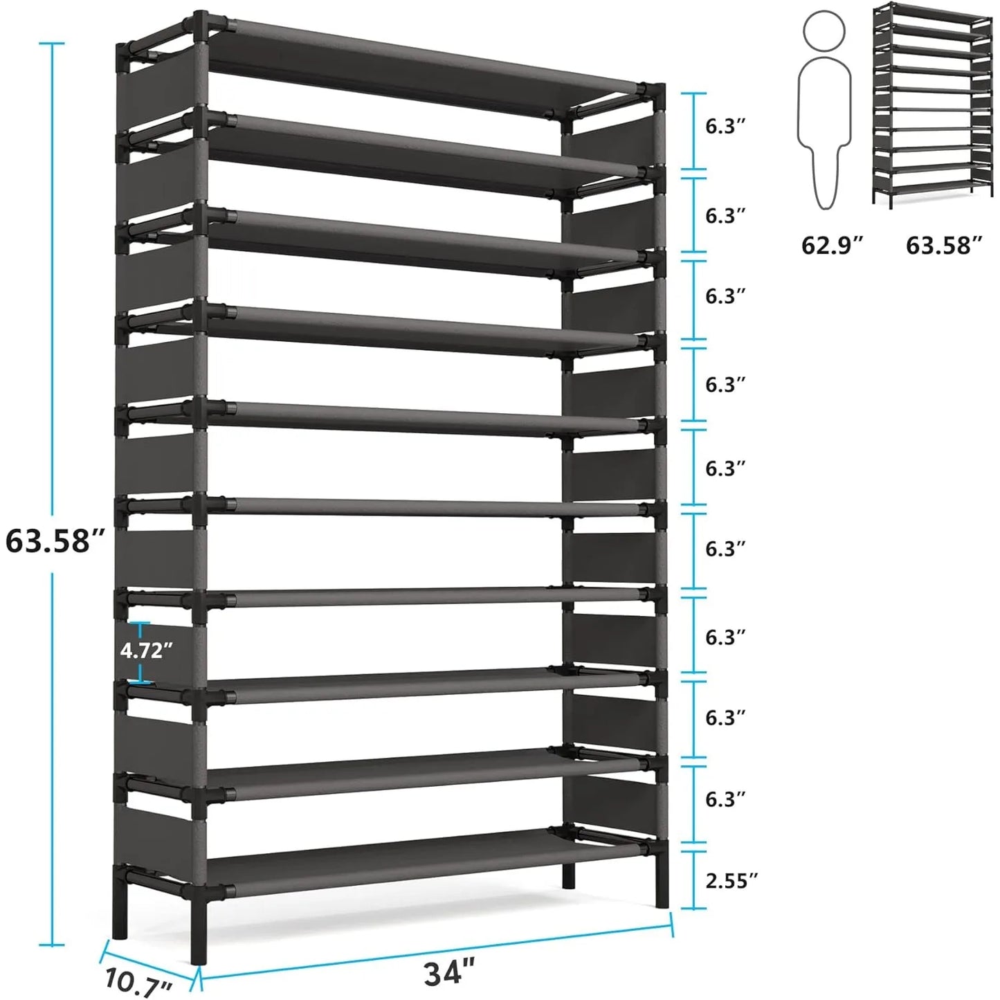 Multi-layer storage Rack, Book shelf, Versatile usage