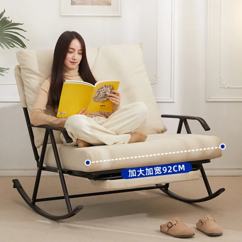 Kawaii Rocking Chair Single European Armchair Lazy Chair Floor Daybed Single Divani Da Soggiorno Home Furniture