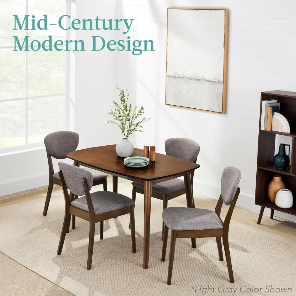 5-Piece Dining Set, W/ 4, Padded Seats & Backrests