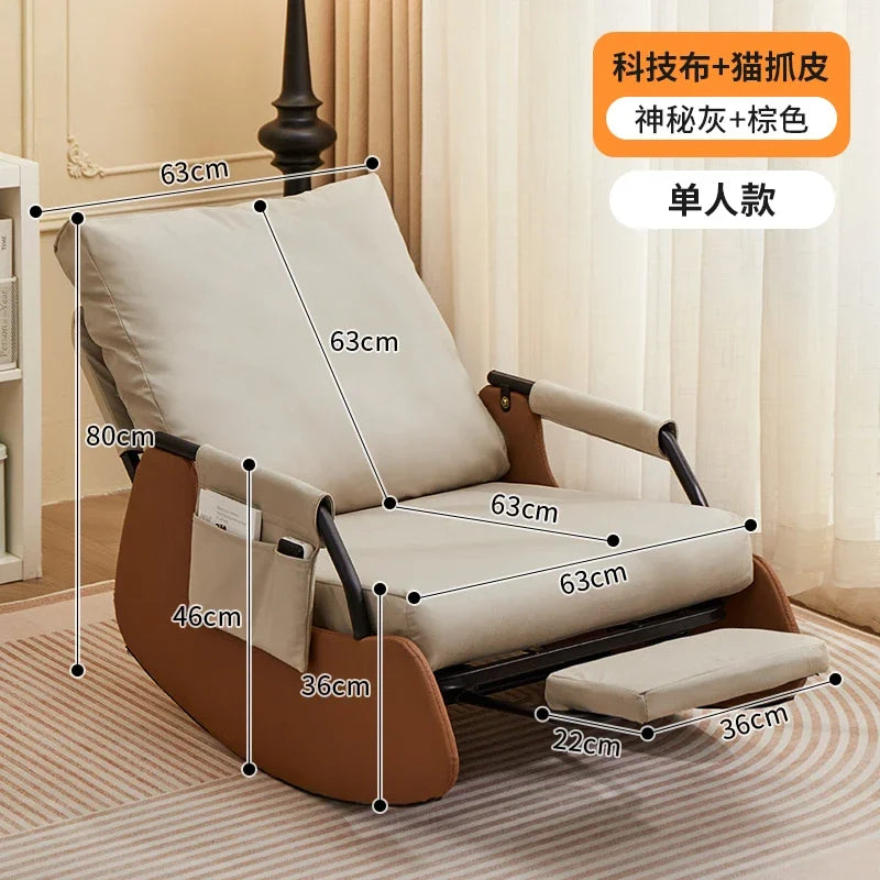 Kawaii Rocking Chair Single European Armchair Lazy Chair Floor Daybed Single Divani Da Soggiorno Home Furniture