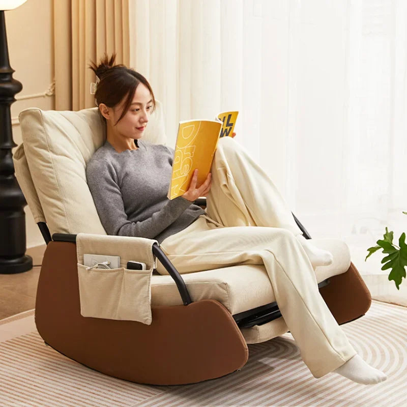 Kawaii Rocking Chair Single European Armchair Lazy Chair Floor Daybed Single Divani Da Soggiorno Home Furniture