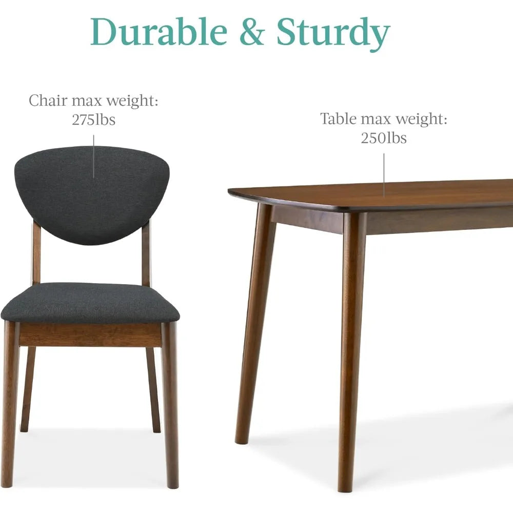 5-Piece Dining Set, W/ 4, Padded Seats & Backrests