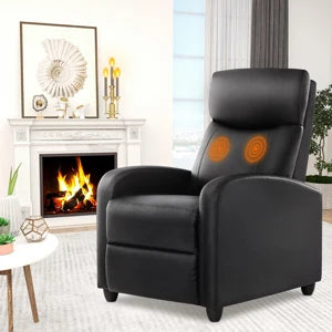 JHK Recliner Chair Massage Sofa Fabric Theater Lumbar Support