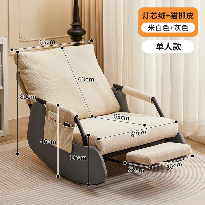 Kawaii Rocking Chair Single European Armchair Lazy Chair Floor Daybed Single Divani Da Soggiorno Home Furniture