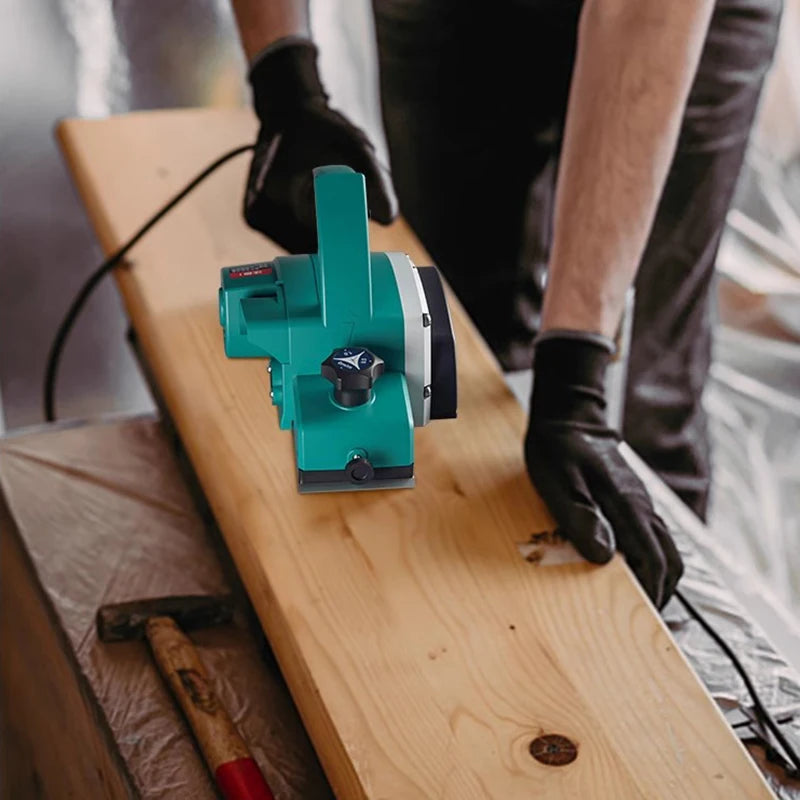 Portable Electric Wood Planer Woodworking Power Tool Household Planing Machine for Home Furniture Woodworking Tool