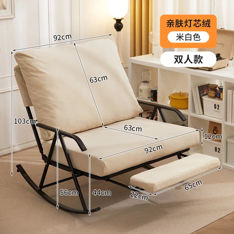 Kawaii Rocking Chair Single European Armchair Lazy Chair Floor Daybed Single Divani Da Soggiorno Home Furniture