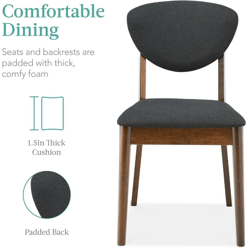 5-Piece Dining Set, W/ 4, Padded Seats & Backrests