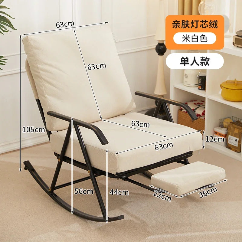Kawaii Rocking Chair Single European Armchair Lazy Chair Floor Daybed Single Divani Da Soggiorno Home Furniture