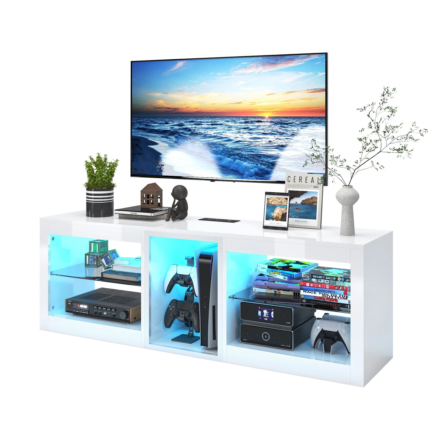 70 Inch TV Media console W/Drawers.