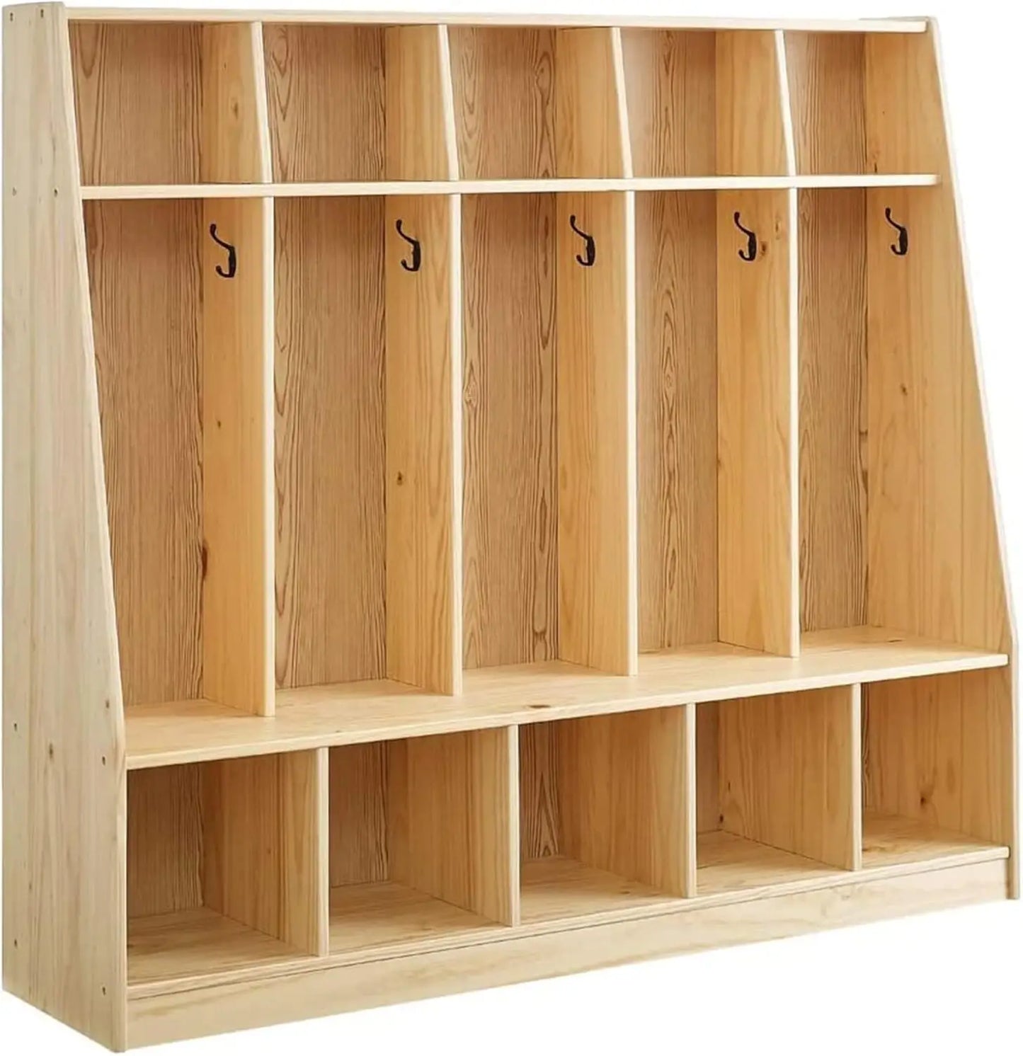 5-Section Classroom Coat Locker W/Storage
