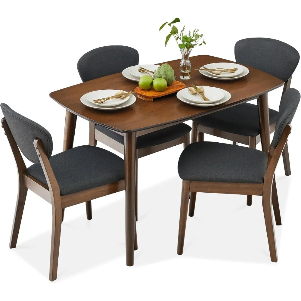 5-Piece Dining Set, W/ 4, Padded Seats & Backrests
