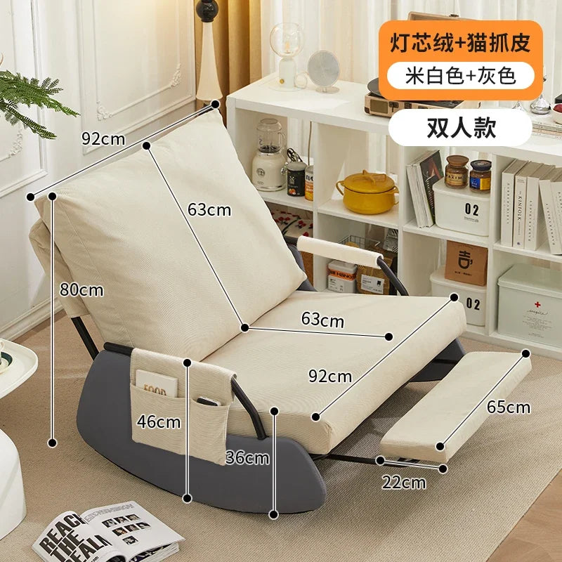 Kawaii Rocking Chair Single European Armchair Lazy Chair Floor Daybed Single Divani Da Soggiorno Home Furniture
