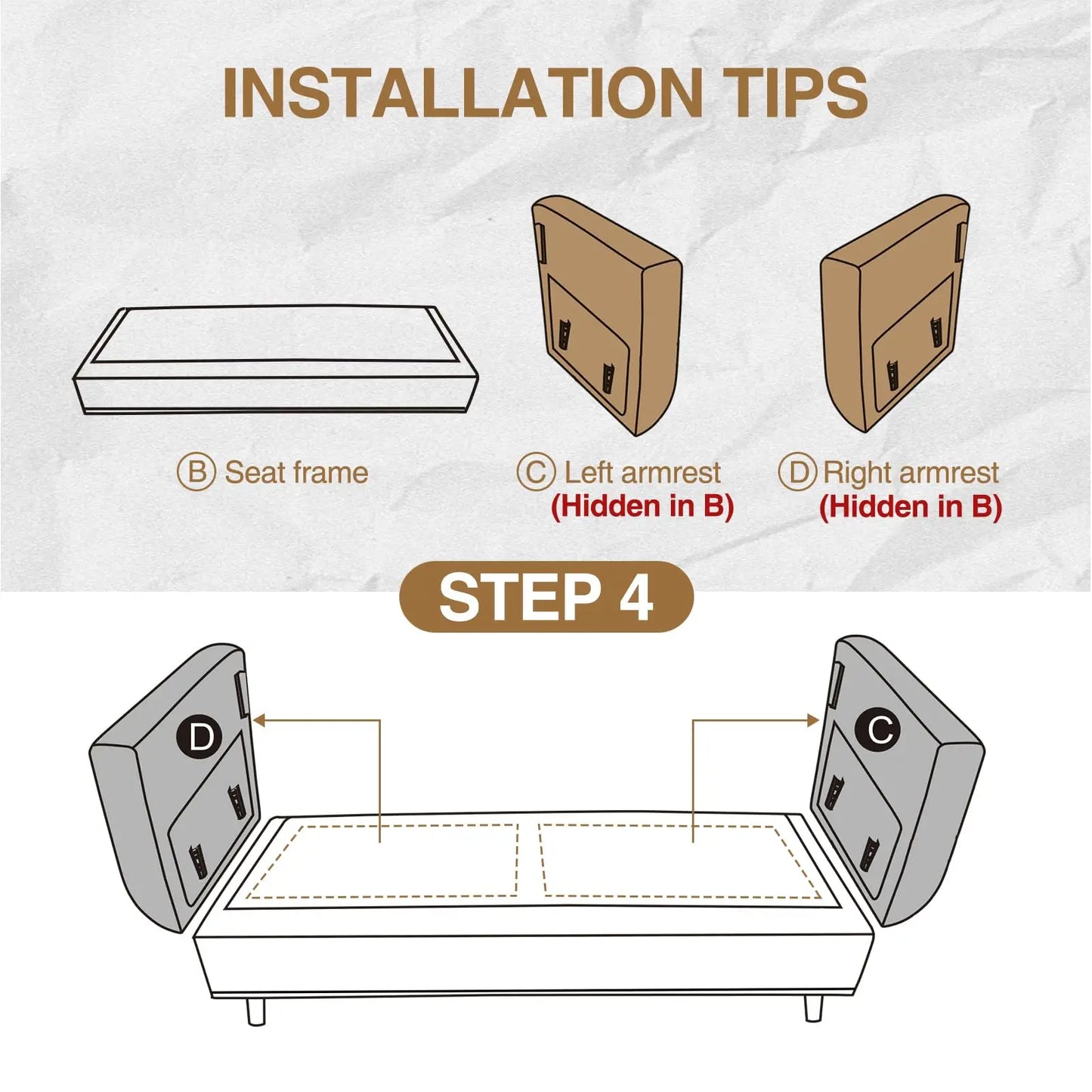 Vabches Loveseat Sofa with LED Lights &USB Ports
