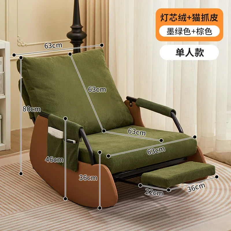 Kawaii Rocking Chair Single European Armchair Lazy Chair Floor Daybed Single Divani Da Soggiorno Home Furniture